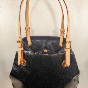 Michael Kors, black, monogram tote